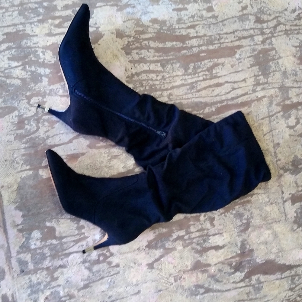 Apt. 9 faux Suede BLacK Boots NWOT